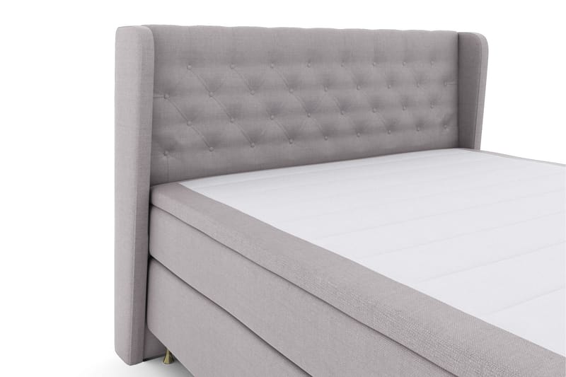 Komplett Sängpaket Choice No 4 160x200 Medium - Ljusgrå|Guld - Kontinentalsäng - Dubbelsäng - Komplett sängpaket