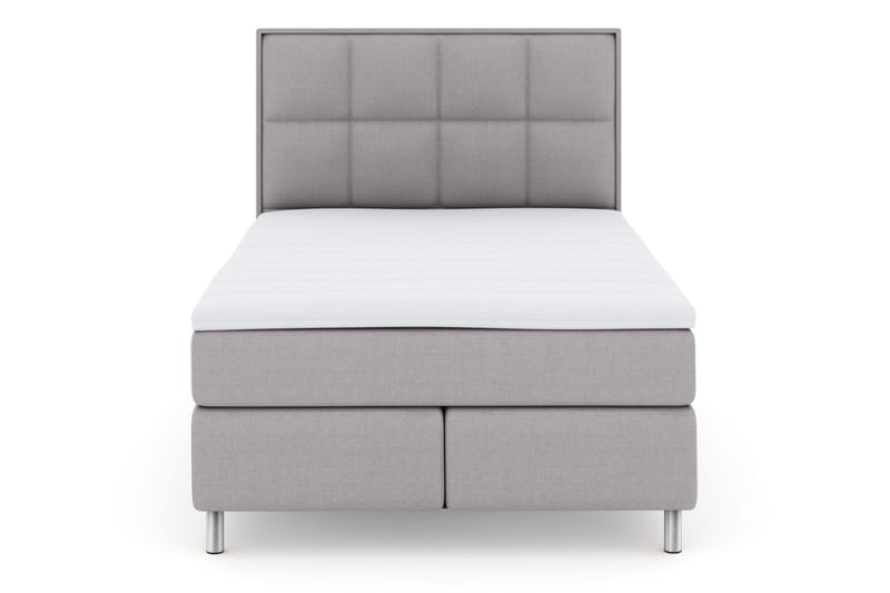 Komplett Sängpaket Choice No 3 140x200 Fast - Ljusgrå|Metall - Kontinentalsäng - Komplett sängpaket
