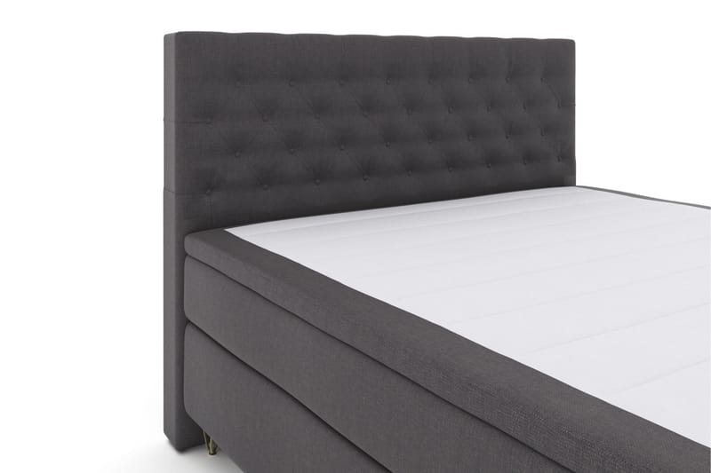 Komplett Sängpaket Choice No 6 160x200 Fast Watergel - Mörkgrå|Metall V-form - Kontinentalsäng - Dubbelsäng - Komplett sängpaket