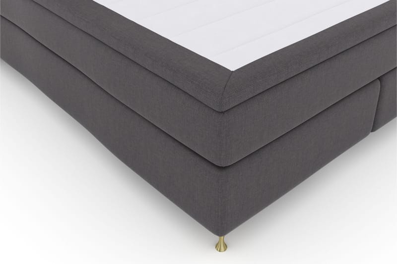 Komplett Sängpaket Choice No 5 180x200 Medium Latex - Mörkgrå|Guld - Kontinentalsäng - Dubbelsäng - Komplett sängpaket
