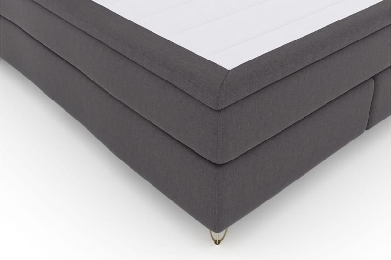 Komplett Sängpaket Choice No 4 180x200 Medium - Mörkgrå|Metall V-form - Kontinentalsäng - Dubbelsäng - Komplett sängpaket