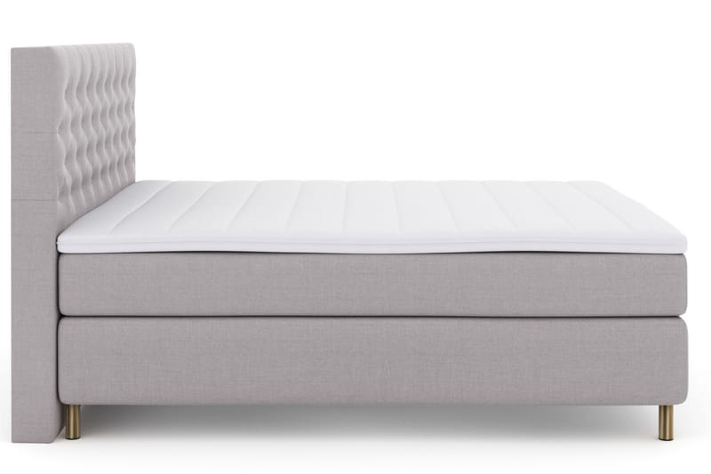 Komplett Sängpaket Choice No 3 210x210 Fast/Medium - Ljusgrå|Koppar - Kontinentalsäng - Dubbelsäng - Komplett sängpaket