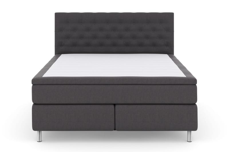 Komplett Sängpaket Choice No 5 180x200 Medium Watergel - Mörkgrå|Metall - Kontinentalsäng - Dubbelsäng - Komplett sängpaket