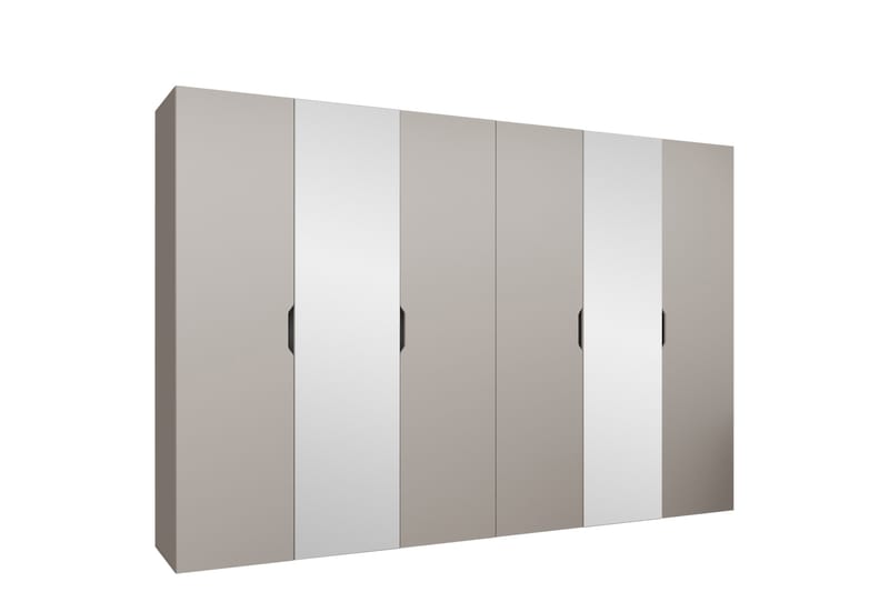 Abano Garderob m. Spegel 52x202 cm - Beige - Förvaring - Garderober & garderobssystem