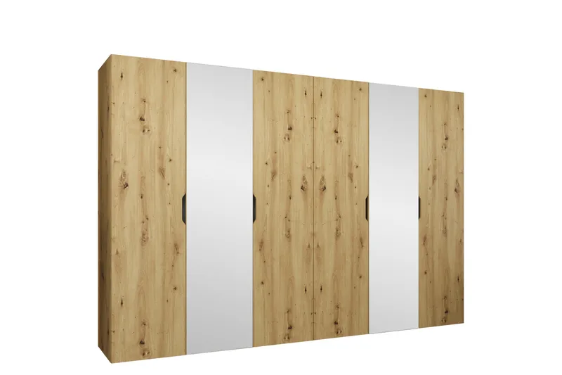 Abano Garderob m. Spegel 52x202 cm, Brun