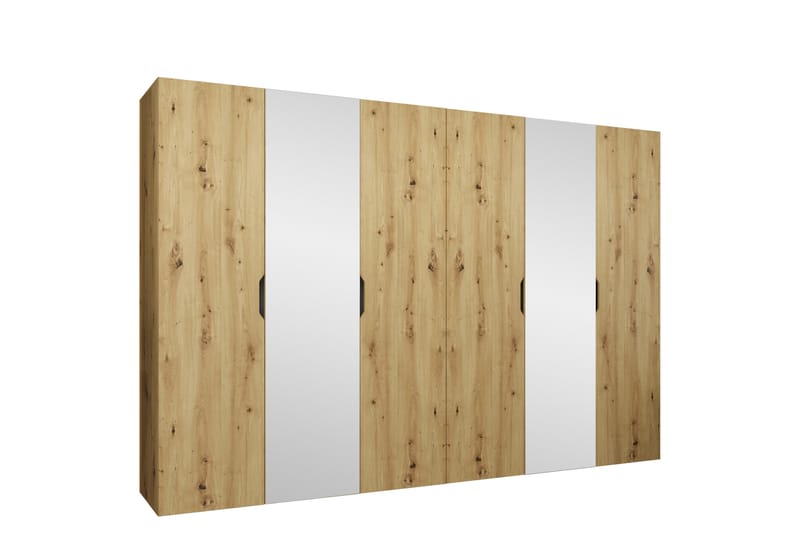 Abano Garderob m. Spegel 52x202 cm - Brun - Förvaring - Garderober & garderobssystem