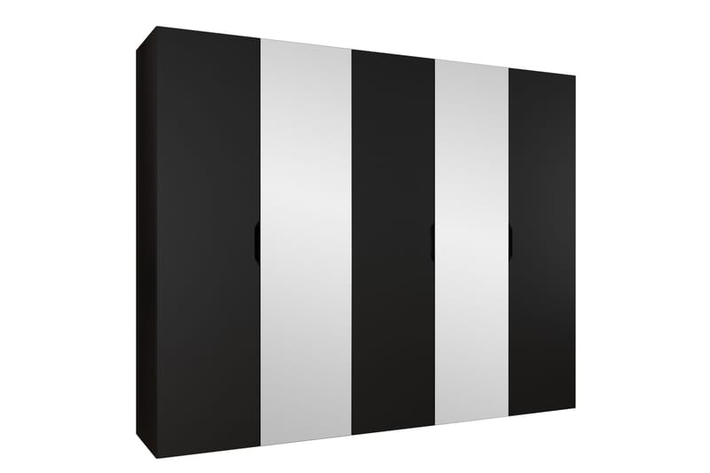 Abano Garderob m. Spegel 52x202 cm - Svart - Förvaring - Garderober & garderobssystem