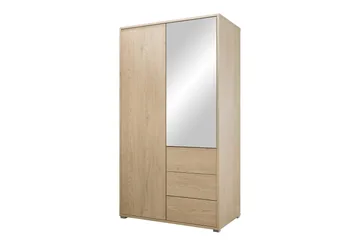 Agawal Garderob med Spegel 100x175 cm - Brun - Förvaring - Garderober & garderobssystem