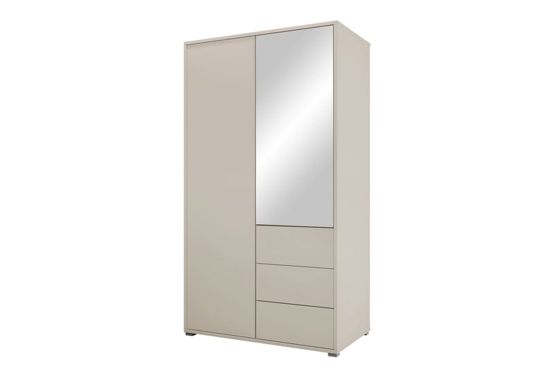 Agawal Garderob med Spegel 100x178 cm - Beige - Förvaring - Garderober & garderobssystem