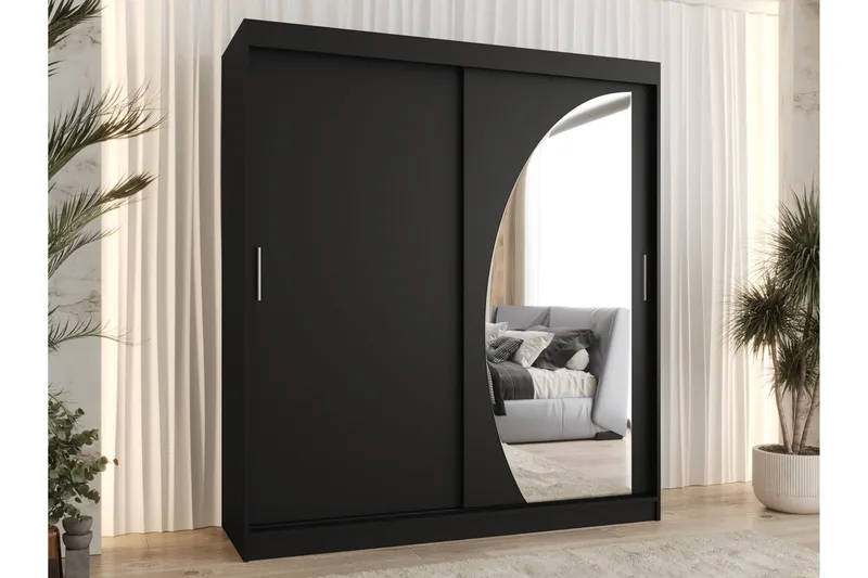 Amira Garderob m. Spegel 180x200 cm - Beige - Förvaring - Garderober & garderobssystem