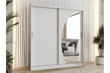 Amira Garderob m. Spegel 180x200 cm - Grön - Förvaring - Garderober & garderobssystem