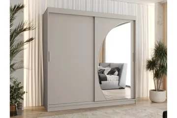 Amira Garderob m. Spegel 200x200 cm - Grön - Förvaring - Garderober & garderobssystem