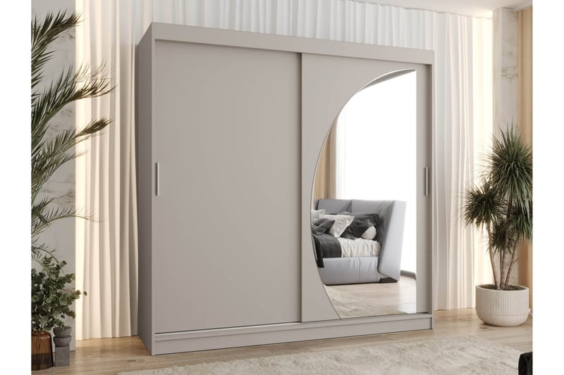 Amira Garderob m. Spegel 200x200 cm - Grön - Förvaring - Garderober & garderobssystem