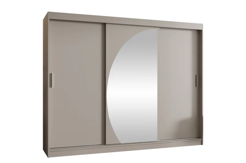 Amira Garderob m. Spegel 250x200 cm, Beige