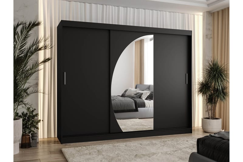 Amira Garderob m. Spegel 250x200 cm - Grön - Förvaring - Garderober & garderobssystem