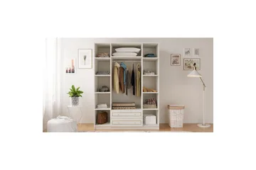 Auric Garderob 140x210 cm - Matt Vit - Förvaring - Garderober & garderobssystem