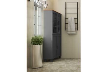 Alby Högskåp till Badrum 130x75x30 cm - Grå - Förvaring - Badrumsförvaring - Väggskåp & högskåp