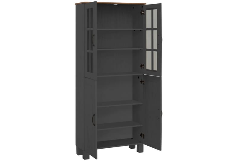 Alby Högskåp till Badrum 130x75x30 cm - Grå - Förvaring - Badrumsförvaring - Väggskåp & högskåp