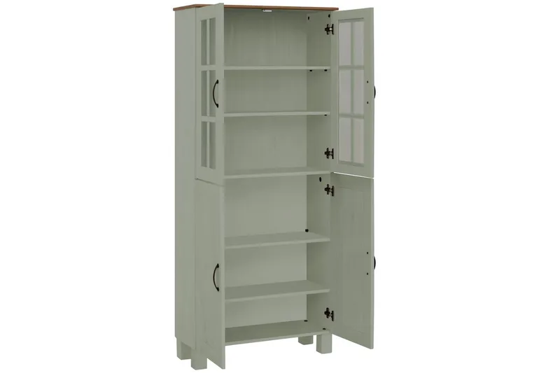 Alby Högskåp till Badrum 130x75x30 cm - Grön - Förvaring - Badrumsförvaring - Väggskåp & högskåp