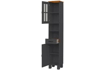 Alby Högskåp till Badrum 180x33x30 cm - Grå - Förvaring - Badrumsförvaring - Väggskåp & högskåp