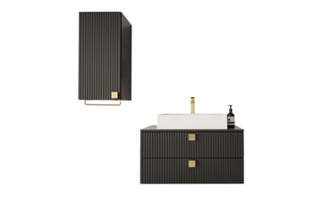 Alima Möbelset för Badrum - Svart - Förvaring - Badrumsförvaring - Kompletta möbelpaket badrum