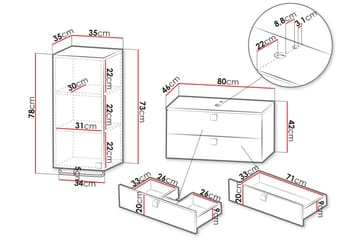 Alima Möbelset för Badrum - Förvaring - Badrumsförvaring - Kompletta möbelpaket badrum