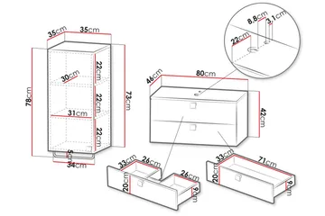 Alima Möbelset för Badrum - Förvaring - Badrumsförvaring - Kompletta möbelpaket badrum