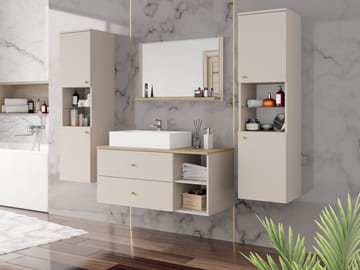Askersund Möbelset för Badrum - Beige - Förvaring - Badrumsförvaring - Kompletta möbelpaket badrum