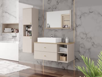 Askersund Möbelset för Badrum - Beige - Förvaring - Badrumsförvaring - Kompletta möbelpaket badrum