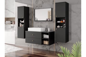 Askersund Möbelset för Badrum - Svart - Förvaring - Badrumsförvaring - Kompletta möbelpaket badrum