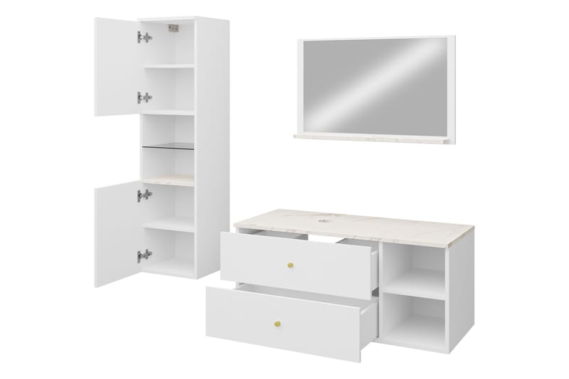 Askersund Möbelset för Badrum - Vit - Förvaring - Badrumsförvaring - Kompletta möbelpaket badrum
