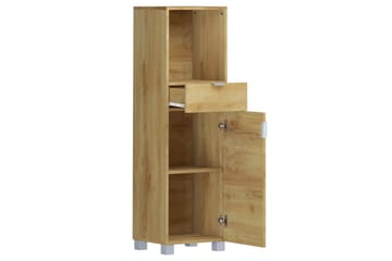 Atlas Högskåp till Badrum 129x38x36 cm - Natur - Förvaring - Badrumsförvaring - Väggskåp & högskåp