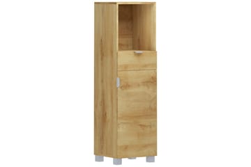 Atlas Högskåp till Badrum 129x38x36 cm - Natur - Förvaring - Badrumsförvaring - Väggskåp & högskåp