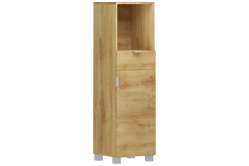 Atlas Högskåp till Badrum 129x38x36 cm, Natur