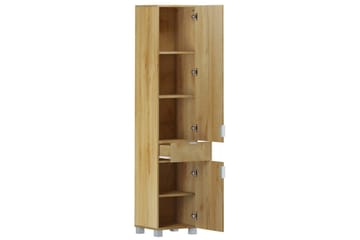 Atlas Högskåp till Badrum 181x38x36 cm - Natur - Förvaring - Badrumsförvaring - Väggskåp & högskåp