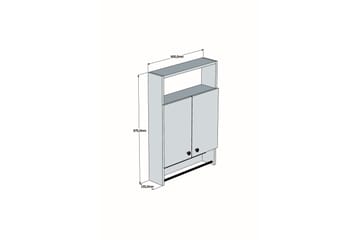 Badrumsförvaring Zakkum 60x87 cm - Antracit - Förvaring - Badrumsförvaring
