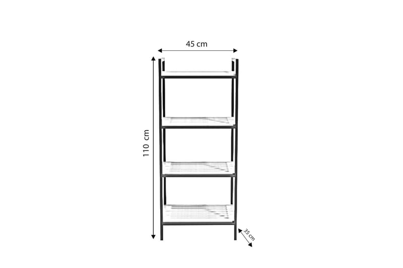 Badrumshylla Stralsund 45 cm - Ek/Svart - Badrumshylla