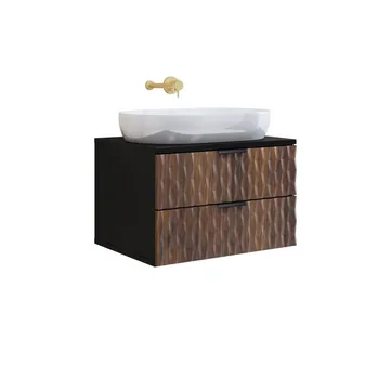 Badrumsmöbel Enzo med 2 Lådor Väggmonterad - 63 cm - Förvaring - Badrumsförvaring - Väggskåp & högskåp