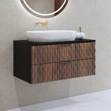 Badrumsmöbel Enzo med 2 Lådor Väggmonterad - 81 cm - Förvaring - Badrumsförvaring - Väggskåp & högskåp