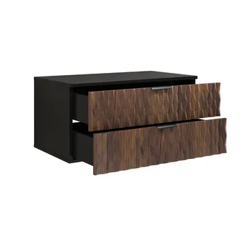 Badrumsmöbel Enzo med 2 Lådor Väggmonterad - 81 cm - Förvaring - Badrumsförvaring - Väggskåp & högskåp