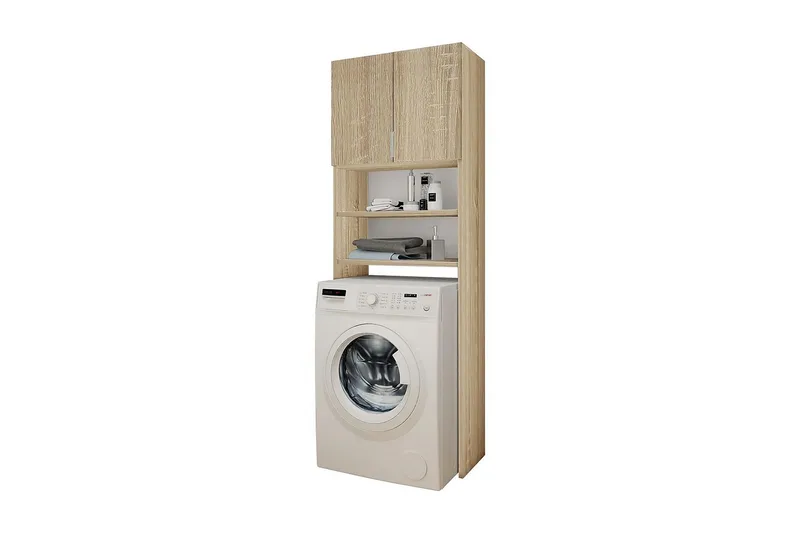 Badrumsskåp 30x65 cm - Beige/Vit - Förvaring - Badrumsförvaring