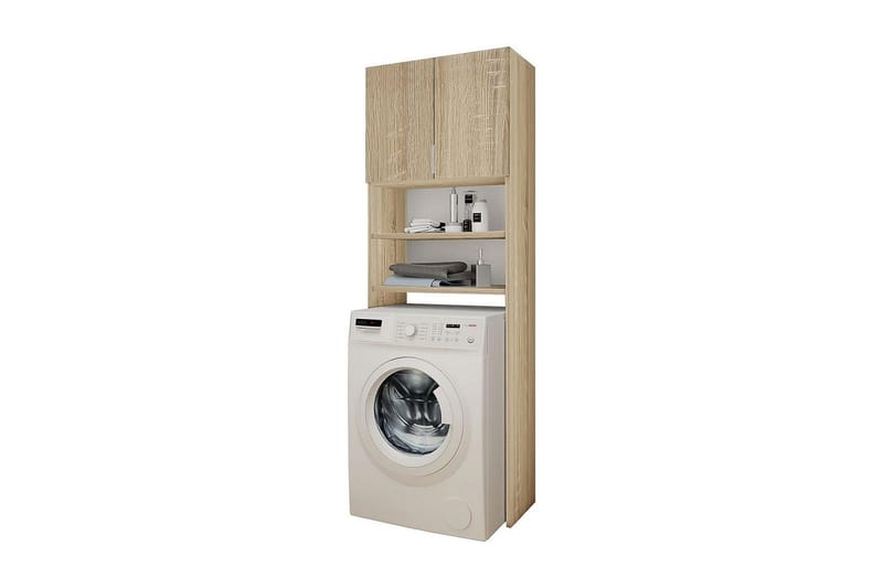 Badrumsskåp 30x65 cm, Beige/Vit