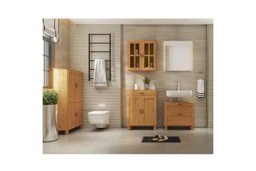 Badrumsskåp Alby 75x30x130 cm, Betsad/Vax - 75x30x130 cm, Betsad/Vax - Förvaring - Badrumsförvaring - Väggskåp & högskåp