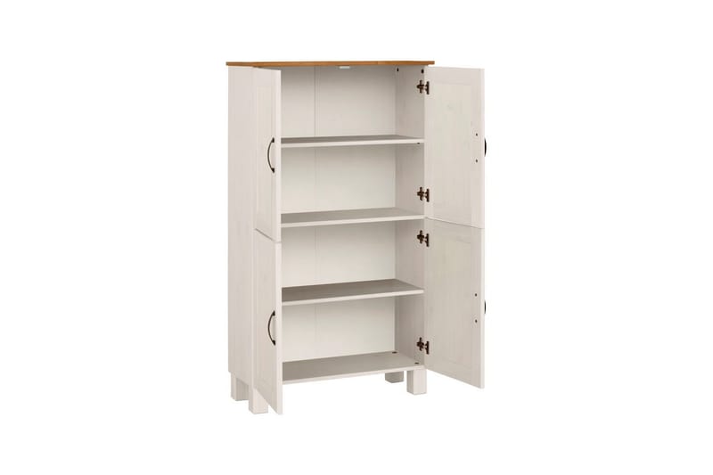 Badrumsskåp Alby 75x30x130 cm, Vit/Honung - 75x30x130 cm, Vit/Honung - Förvaring - Badrumsförvaring - Väggskåp & högskåp