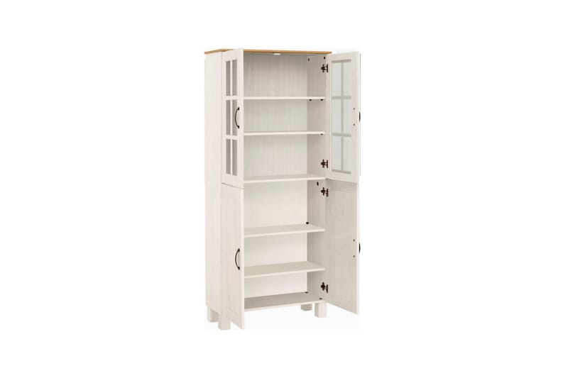 Badrumsskåp Alby 75x30x170 cm, Vit/Honung - 75x30x170 cm, Vit/Honung - Förvaring - Badrumsförvaring - Väggskåp & högskåp