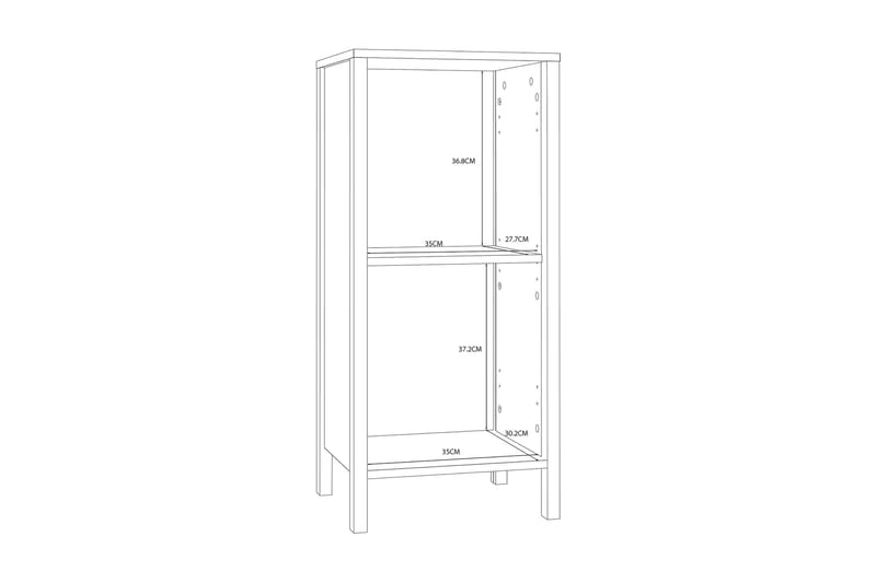 Badrumsskåp Samkov 40x35 cm - Vit - Förvaring - Badrumsförvaring - Badrumsskåp