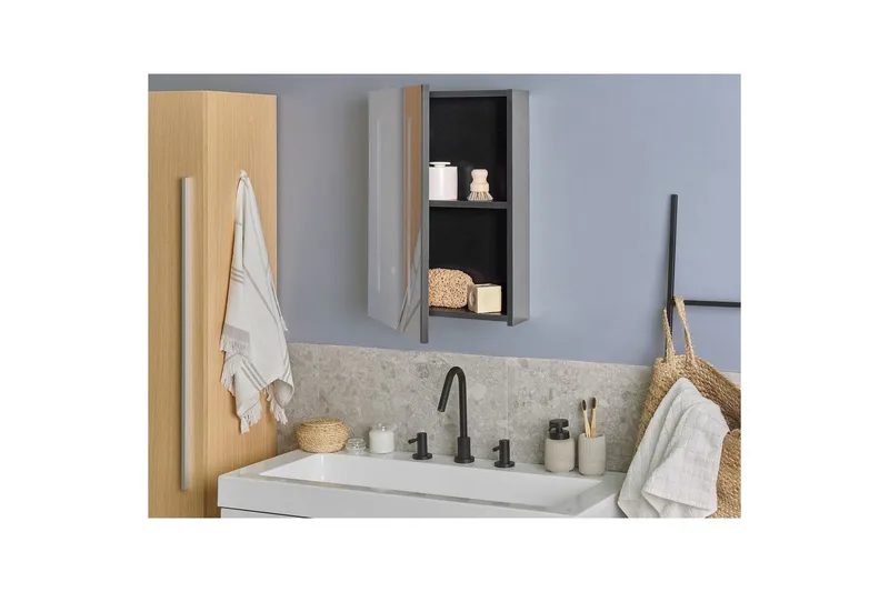 Badrumsskåp med spegel Cameron - Förvaring - Badrumsförvaring - Spegelskåp
