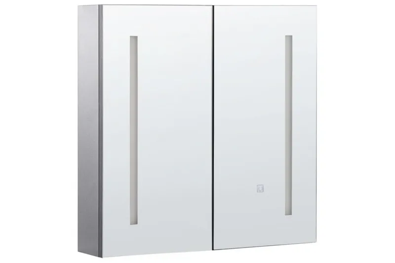 Badrumsskåp med spegel Chabunco Svart, Silver, Svart, Silver