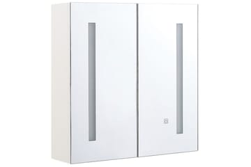 Badrumsskåp med spegel Chabunco Vit, Silver - Vit, Silver - Förvaring - Badrumsförvaring - Spegelskåp