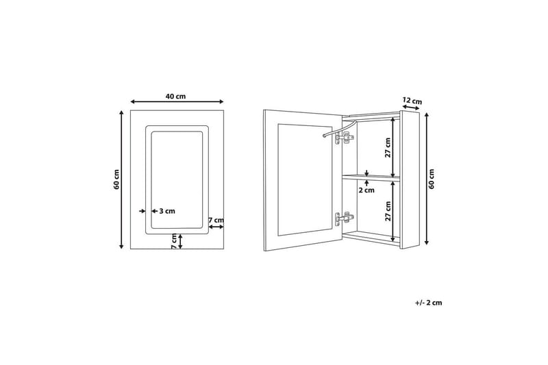 Badrumsskåp med spegel Condor - Förvaring - Badrumsförvaring - Spegelskåp